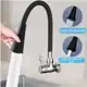 Torneira De Pia Gourmet Flexível De Parede Jato Com Aerador Para Cozinha Cor Preto em oferta