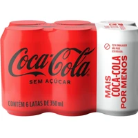 Imagem da promoção Pack de Coca-Cola sem Açúcar 350ml 6 unidades