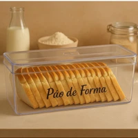 Imagem da promoção Porta Pão de Forma em Acrílico Transparente com Tampa