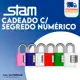 Kit 1/2/3 Cadeado Original Stam Segredo Numérico (Várias Cores) 25mm Mala, Mochilas, Armários, Bolsa em oferta