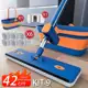 KIT 9 Esfregão Lazy Mop - Seco/Molhado, Absorvente, Dobrável com Balde Raspador Não Precisa Enxaguar em oferta