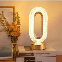 Imagem da promoção Top Center Online Abajur/Luminária Led de mesa/cabiceira Luxuosa interruptor touch + USB