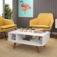 Imagem da promoção Mesa de Centro Sala Retro 45 2 Nichos Branco - Olivar Móveis