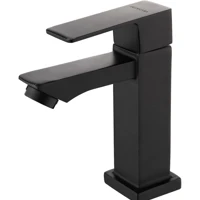 Imagem da promoção Torneira Banheiro Luxo Quadrada 1/4 Volta Inox Aço Preta Bancada Pia Banheiro Alto Padrão