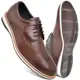 Sapato Casual Sapatenis Oxford Derby Confortável Marrom Preto Couro Sintético Presente Dia Dos Pais em oferta