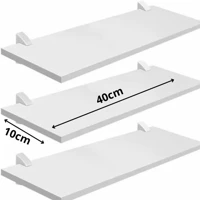 Imagem da promoção Kit 3 Prateleiras Brancas 1,5x10x40 cm – Com Bucha (Decorare), Compactas e Versáteis