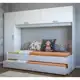 Bicama com Guarda-Roupa/Roupeiro para colchão 88 x 188 cm Multimóveis Branca em oferta