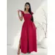 Vestido Longo Feminino Casual Lastex Alcinha Fenda Barato em oferta