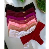 Imagem da promoção Kit 3-5 Calcinha Pala Larga Fio Duplo Conforto Microfibra Lingerie Cos Alto Tanga Lateral Reforçada