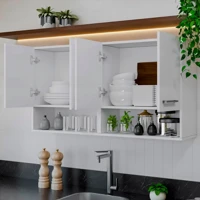Imagem da promoção Armário Aéreo Cozinha 3 ou 4 Portas Multiuso Modular com Nicho Móveis Bonatto