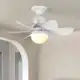 Ventilador De Teto 6 Folhas Wind Light Silent Lâmpada Led C/ Controle Remoto Silenciosa 60W em oferta