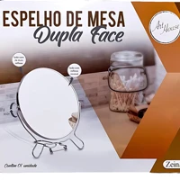 Imagem da promoção Espelho de Aumento Dupla Face com Giro 360° Perfeito para Maquiagem e Penteadeira