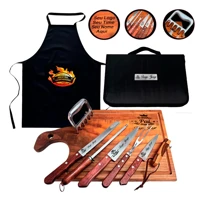 Imagem da promoção Kit Churrasco Personalizado Faca Tabua Estojo Nome Time Logo