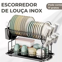 Imagem da promoção Escorredor De Louça Espessado 17 Pratos Suspensa Organizador De Pia Cozinha