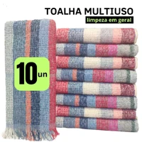 Imagem da promoção Pano de Chão Saco Limpeza Toalha Multiuso Grande Listrado Promoção Felpuda Frete grátis