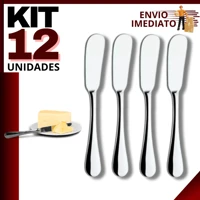Imagem da promoção Kit 12 Espátulas de Inox Para Manteiga, Geleia e Patê | Ideal Para Cozinha e Restaurantes
