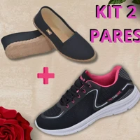 Imagem da promoção Kit 2 pares Sapatilha e tênis casual Leve confortável mácio