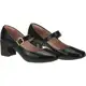 Sapato Feminino Scarpin Boneca Bico Quadrado Retro Conforto Macio Salto Medio Delicado Preto em oferta