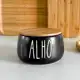 Pote Para Cozinha Porta Tempero Para Alho Hermético de Cerâmica tampa de Bambu Madeira Preto 600ml em oferta