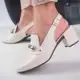 Sapato Feminino Modelo Mule Loafer Salto Bloco Grosso sandália em oferta