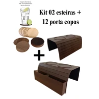 Imagem da promoção Kit com 2 Esteiras de Sofá em MDF – Proteção + Porta Copo + Suporte Controle