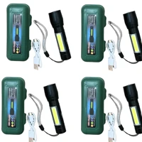 Imagem da promoção Kit 4 Mini Lanterna Tática Com Led E Zoom Recarregável Usb luz forte