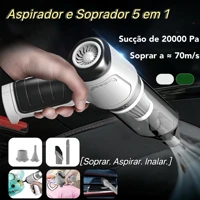 Imagem da promoção Aspirador e Soprador Portátil 5 em 1 - Alta Potência e Multifuncional para Limpeza Completa