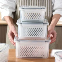 Imagem da promoção Kit 3 Organizadores Geladeira 850ML/1750ML/3300ML Alimentos Vegetais