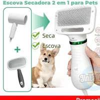 Imagem da promoção Escova Secadora Pet 110V- 2 EM 1 Seca Remove Pelos Cachorro Coelho Gato ,Baixo Ruído!