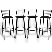 Imagem da promoção Kit 4 Banquetas Itagold Florida Top Alta Cozinha Americana Bar Balcão Alto Estrutura Preta Atlanta C