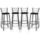 Kit 4 Banquetas Itagold Florida Top Alta Cozinha Americana Bar Balcão Alto Estrutura Preta Atlanta C em oferta