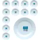 Prato Raso Opaline Menu Branco Kit 6/12 Vidro Temperado Resistente em oferta