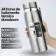 Garrafa 800ml/1000ml Inox Térmica Com Infusor Prata Dourada De Água Café Parede Dupla Com Alça-Para em oferta