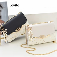 Imagem da promoção Lovito Casual Pequena Bolsa De Ombro Patchwork Corrente Pequena Bolsa De Ombro Para Mulheres