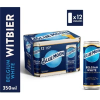 Imagem da promoção Pack Cerveja Belgian White Ale Blue Moon Lata 350ml Com 12 Unidades