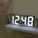 Relógio Despertador Digital De Mesa 16X2.5X6cm Decorativo Alarme Temperatura Pilha AAA Usb Preto em oferta