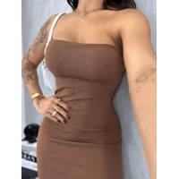 Imagem da promoção Vestido Midi Tomara que Caia Canelado - Elegância e Conforto em um Único Vestido! TECIDO ANARRUGA!