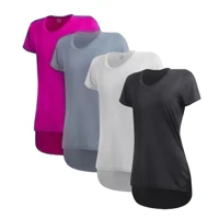 Imagem da promoção Kit 4 Camisetas Femininas Dry Fit Poliéster Tapa Bumbum Proteção UV