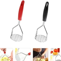 Imagem da promoção KIT 2 Amassador Espremedor Manual De Batatas E Legumes Aço Inox Com Cabo Plástico Promoção