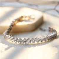 Imagem da promoção Pulseira De Cristal Romano Para Mulheres , Prata , Joias Da Moda , Acessórios Presente