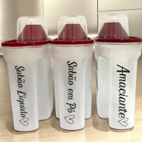 Imagem da promoção Kit 3 Porta Sabão Líquido 1700ml Com Tampa Medidora + Adesivo | Amaciante Sabão em Pó