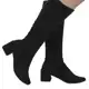 Bota Feminina Cano Longo com Stretch Salto Grosso e Bico Fino em oferta