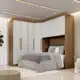 Guarda Roupa Modulado Casal Safira 010 em MDF Com 8 Portas e 3 Gavetas em oferta