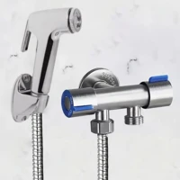 Imagem da promoção Kit Ducha Higiênica com Registro Torneira Dupla em Aço Inox 304 Aço Escovado Banheiro Lavabo