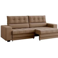Imagem da oferta Sofá Retrátil Reclinável 3 Lugares Veludo Medelín - Besthouse