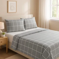 Imagem da promoção Jogo de Lençol Cama Queen 4 Peças - Percal 100% Algodão 160 Fios, Macio e Confortável