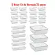 Kit 25 Organizador Multiuso Modular Gavetas Geladeira Acrilico Cristal em oferta