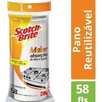 Imagem da promoção Pano Reutilizável Scotch-Brite 3M 58 Folhas - 20Cm X 20Cm