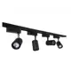 kit Trilho Eletrificado 1m + 4 spots 7w Preto Luz Branco 6500k/Neutro 4000k/Amarelo 3000k em oferta