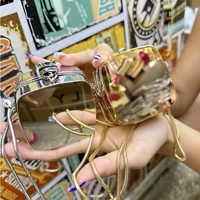 Imagem da promoção Bolsa Pequena Acrilico Espelhada Quadrada Maça Coração Tiracolo Com Espelho